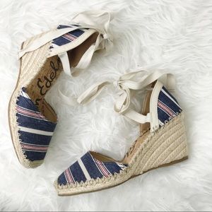 Sam Edelman Patsy Espadrille Wedges Tie Up 8